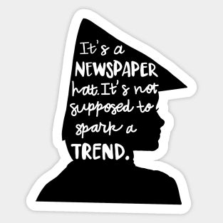 Newspaper Hat Sticker